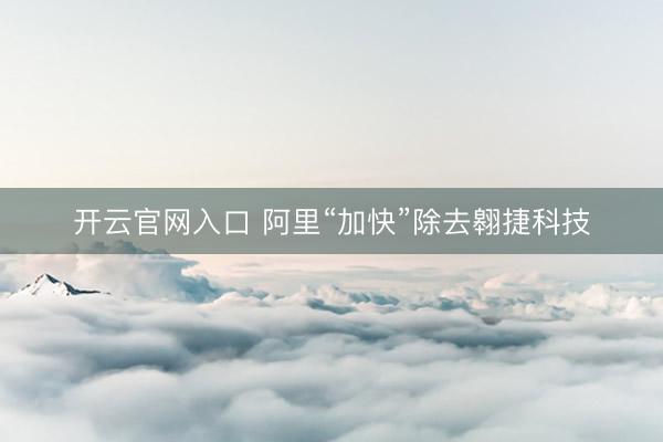 开云官网入口 阿里“加快”除去翱捷科技