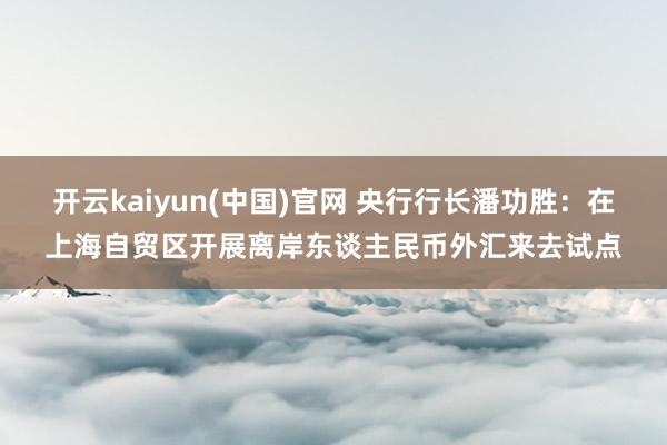 开云kaiyun(中国)官网 央行行长潘功胜：在上海自贸区开展离岸东谈主民币外汇来去试点